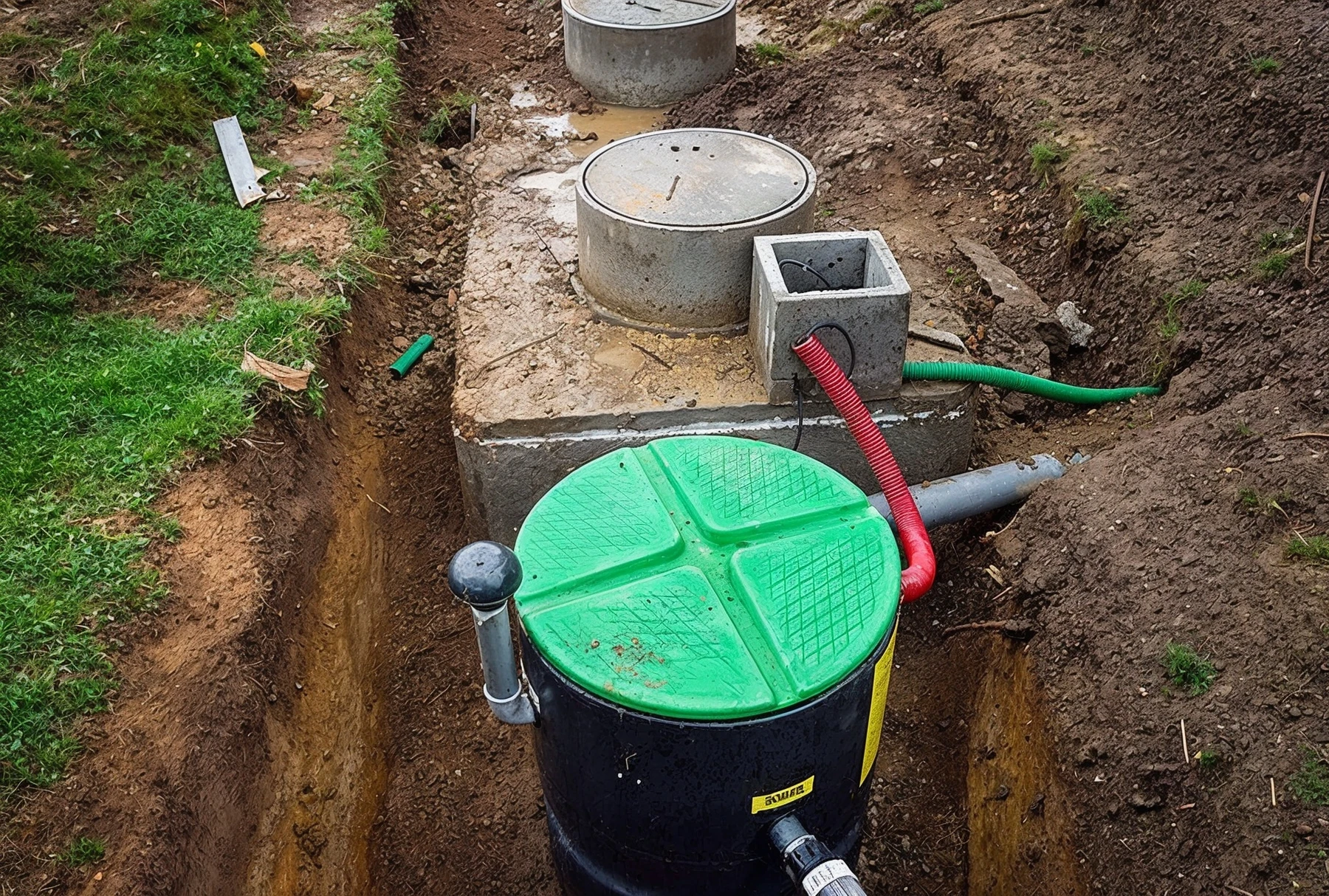Plombier en salopette bleue et t-shirt blanc répare mécanisme de chasse d'eau dans toilettes résidentielles